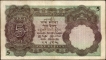 Five Rupees Banknote of King George V Signed by J W Kelly of 1934.