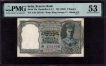 PMG Graded 53  About Uncirculated Five Rupees Banknote of King George VI Signed by C D Deshmukh of 1944.