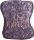 Damru shaped Copper Coin of Ujjaini Region.