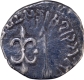 Silver Drachma Coin of Western Kshatrapas Ruler Nahapana. 