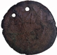 Pallavas of Kanchi  Copper Coin with Ship on the reverse.