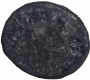 Pallavas Bronze Coin with temple on the reverse.