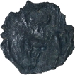 Potin Coin of Pallavas of Kanchi of Temple type.