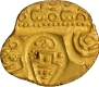 Extremely Rare Punch Marked Gold Gadyana Coin of Chalukyas of Kalyana.