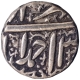 Silver Half Rupee Coin of Akbar of Ahmadabad Mint of Mihr Month.