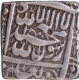 Fatehpur  Dar-ul Sultanat  Mint  Silver Square Rupee  AH 989  Coin of Akbar.