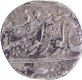 Sri Amritsar Mint Silver Rupee Nanakshahi Couplet Coin of Ranjit Singh of Sikh Empire with VS 1875.