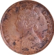 Copper One Quarter Anna Coin of Victoria Empress of Calcutta Mint of 1897 with Toning.