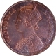 Copper One Quarter Anna Coin of Victoria Empress of Calcutta Mint of 1900.