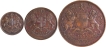 Copper Set of 1835 Different Denomination of East India Company of Different Mint.