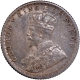 Silver Quarter Rupee Coin of King George V of Calcutta Mint of 1912 with Toning.