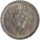 Scarce NGC UNC Graded Large 5 Silver Quarter Rupee Coin of King George VI of Bombay Mint of 1945.