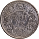 Uncirculated 1928 Silver Half Rupee Coin of King George V of Bombay Mint.