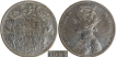 Scarce 1891 (91 over 90) Silver One Rupee Coin of Victoria Empress of Bombay Mint.