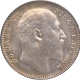 Silver One Rupee Coin of King Edward VII of Bombay Mint of 1907 with Toning.