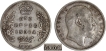 Scarce Silver One Rupee Coin of King Edward Coin of Bombay Mint of 1908 (8 over 7).