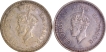 Silver One Rupee Coins of King George VI of Bombay Mint of 1943.