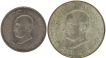 Mahatma Gandhi One Rupee and Ten Rupees Coins of Bombay Mint of Republic India.