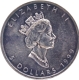 Silver Five Dollars Coin of Queen Elizabeth II of Canada of 1999.