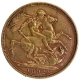 1892 Gold Sovereign Coin of United Kingdom.