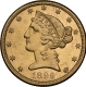 1899 Gold Five Dollars Coin of United States of America.