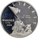 2005 Silver Proof One Dollar Coin of Marine Corps 230th Anniversary of USA.