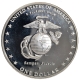 2005 Silver Proof One Dollar Coin of Marine Corps 230th Anniversary of USA.