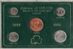 The Ireland Irish Eire Five Coins Set of 1968 of Royal Mint.