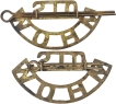 Brass Shoulder Title Badge Pair of Officers Training Schools MHOW.