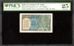 PMCS 25 Graded One Rupee Banknote of King George V Signed by J W Kelly of 1935 of British India.