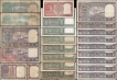 British and Republic India Banknotes with different denominations.