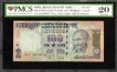 Serial Number Printing Error  PMCS 20 Graded Hundred Rupees Banknote of Republic India Signed by D Subbarao of 2010.