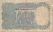 KGV. 10Rs. Burma Ovpt "LEGAL TENDER IN BURMA ONLY". 1937. J.W.Kelly. SrNo R48 070765. Rare. Fine.