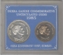 UNC Set. 1985. Indira Gandhi. Set of 2 coins.