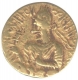 Gold Dinar Coin of Huvishka I of Kushan Dynasty.