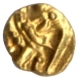 Gold Quarter Fanam Coin of  Hosysala Dynasty.