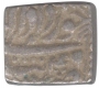 Silver Square Rupee  Coin of Akbar of Tatta Mint.