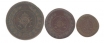 Copper  Coins of Rama Varma VI and  Bala Rama Varma II of Travancore State.