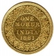 Gold One Mohur Coin of Victoria Empress of 1881.