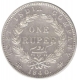 Silver One Rupee Coin of Victoria Queen of1862.