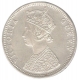 Silver One Rupee Coin of Victoria Queen of Bombay Mint of 1862.