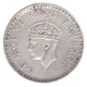 Silver One Rupee Coin of King George VI of 1943.