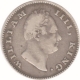 Silver Half Rupee Coin of King William IIII of  Calcutta Mint of 1835.