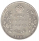 Silver Half Rupee Coin of King Edward VII of Bombay Mint of 1906.