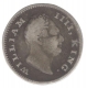 Silver Quarter Rupee Coin of King William IIII of Calcutta Mint of 1835.