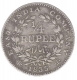 Silver Quarter Rupee Coin of King William III of  Calcutta Mint of 1835.