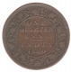 Copper Quarter Anna Coin of Victoria Empress of Calcutta Mint of 1880.