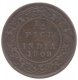 Bronze Half Pice Coin of King Edward VII of Calcutta Mint of 1909.