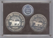 Proof Set of R B I Golden Jubilee of  Bombay Mint 1985.