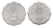 Error Aluminium  Ten Paisa Coins of   Lakhi Brockage.